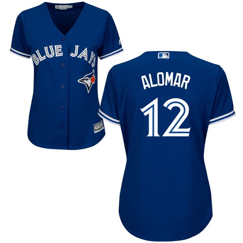 Blue Jays #12 Roberto Alomar Blue Alternate Women's Stitched MLB Jersey - Click Image to Close